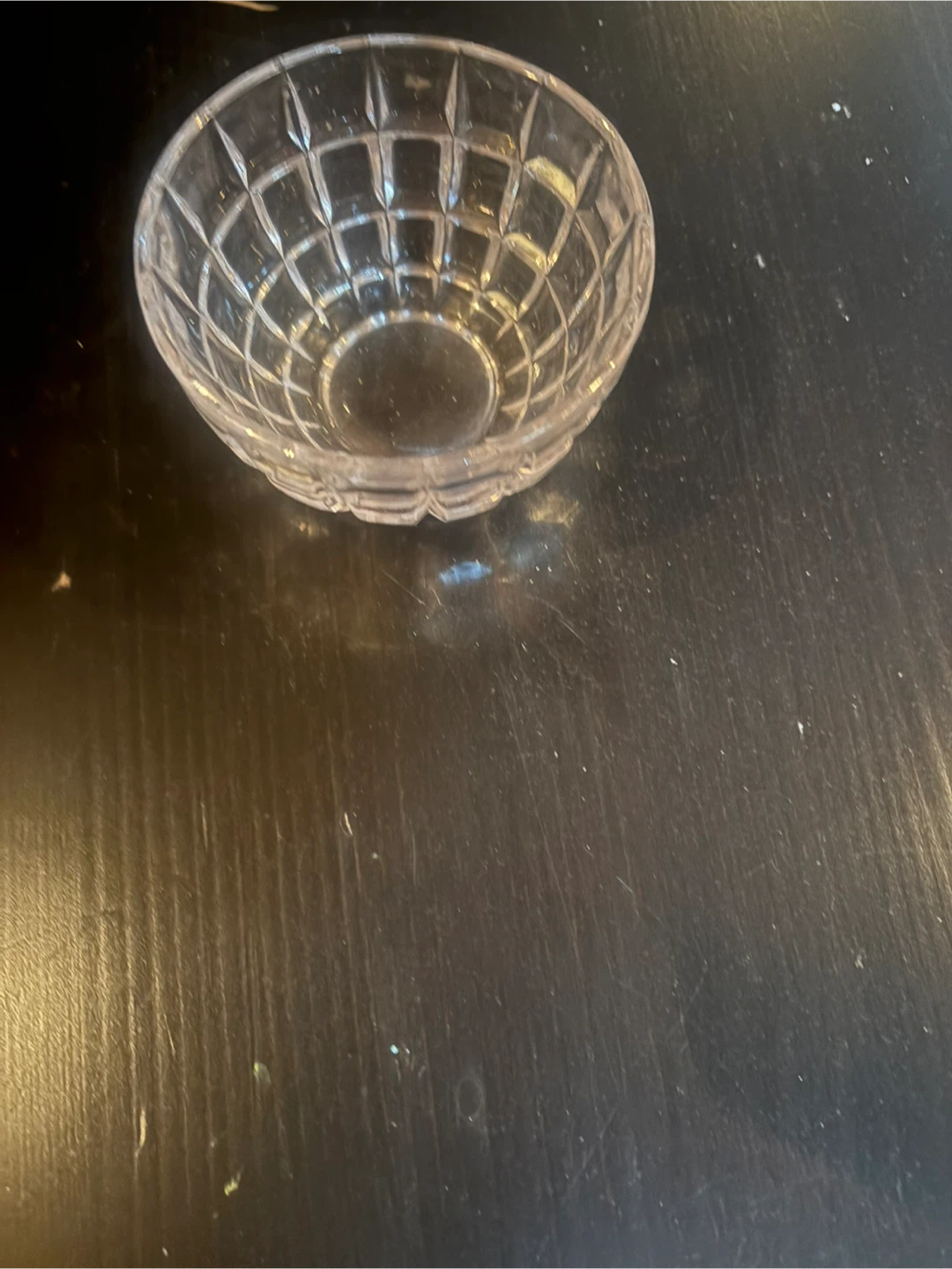 Crystal clear serving bowl