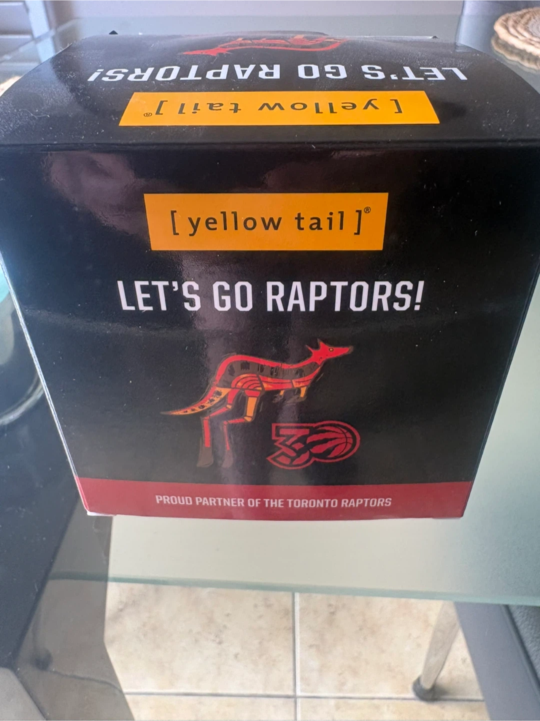 Let’s go raptors  wine tumbler