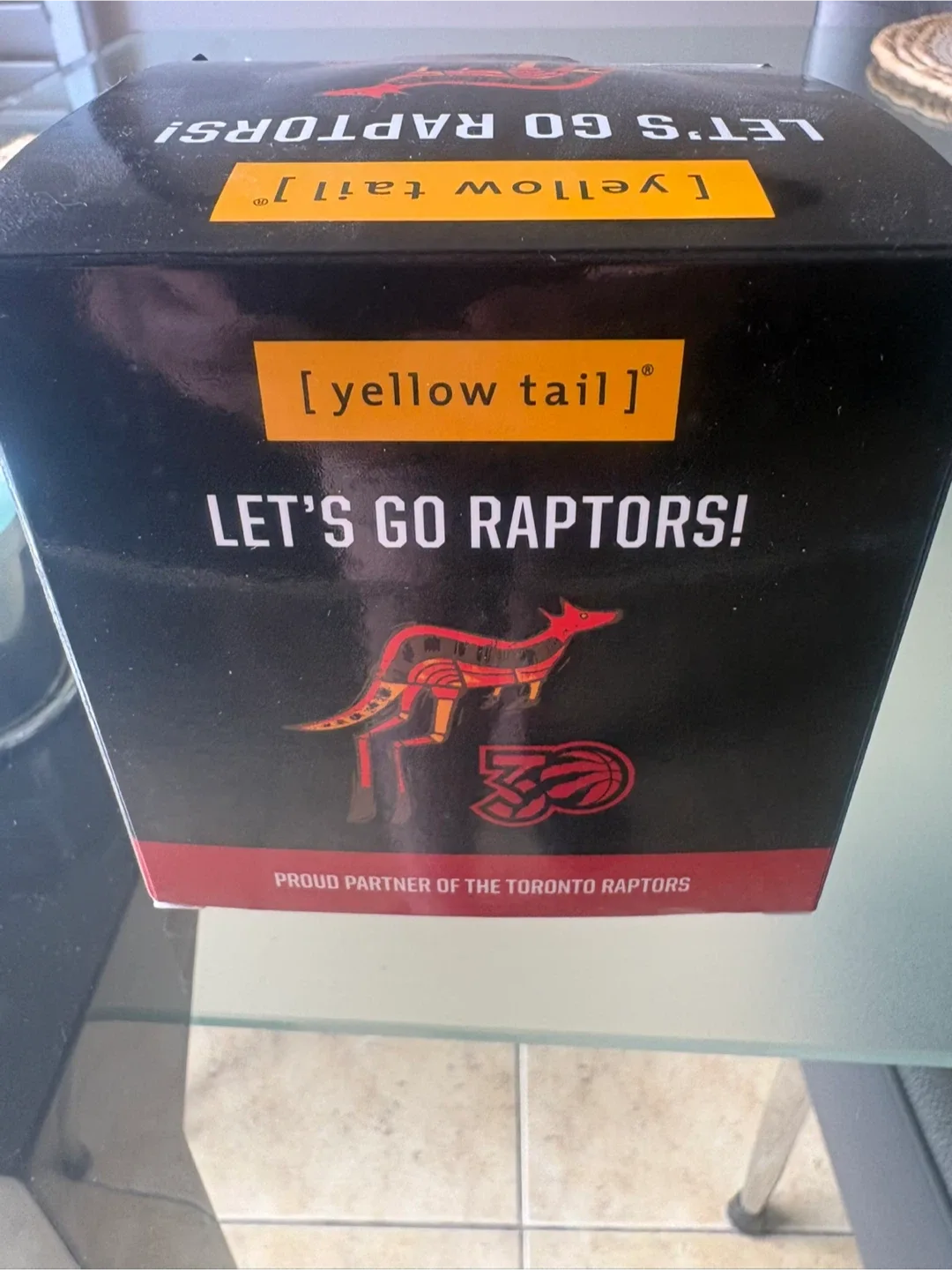 Let’s go raptors  wine tumbler