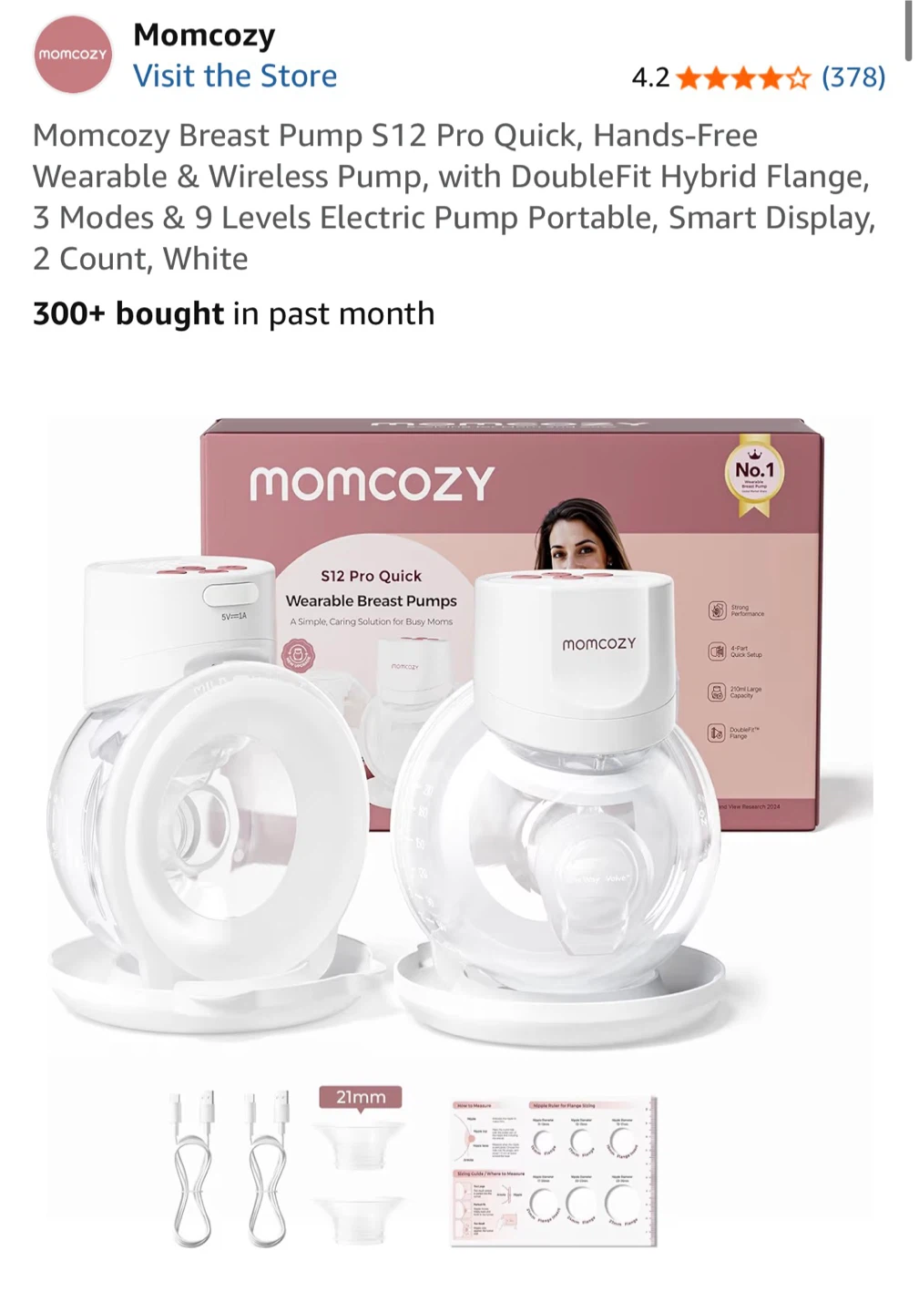 BNIB Momcozy S12 Pro Quick- 2 Pumps - photo 3