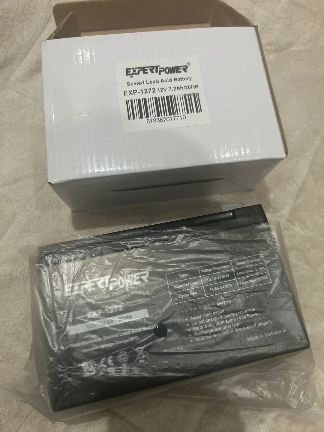 [NEW] ExpertPower EXP-1272 Sealed Lead Acid Battery 12V 7.2Ah - photo 2