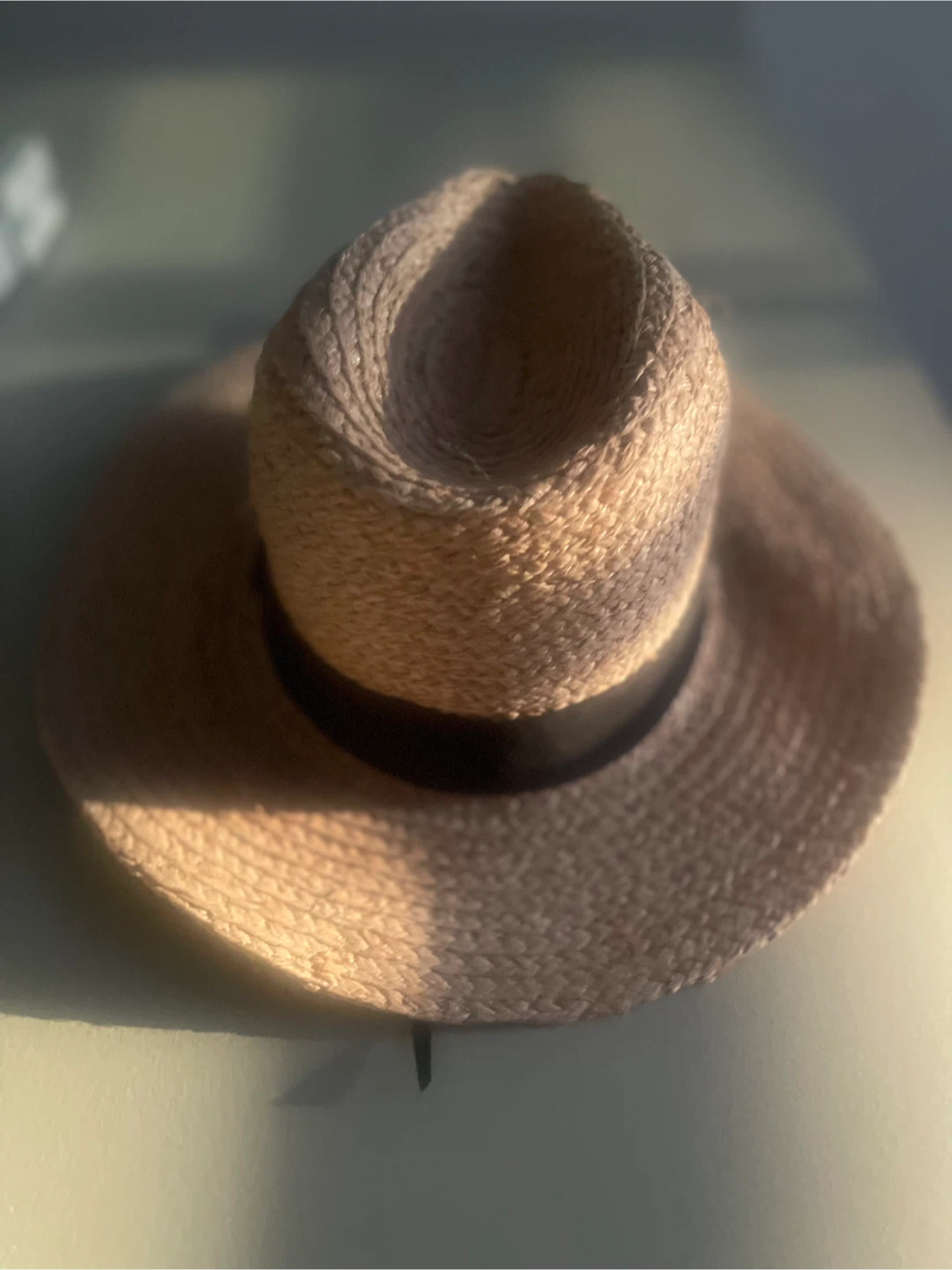 Straw Hat with Black Band Zara brand
