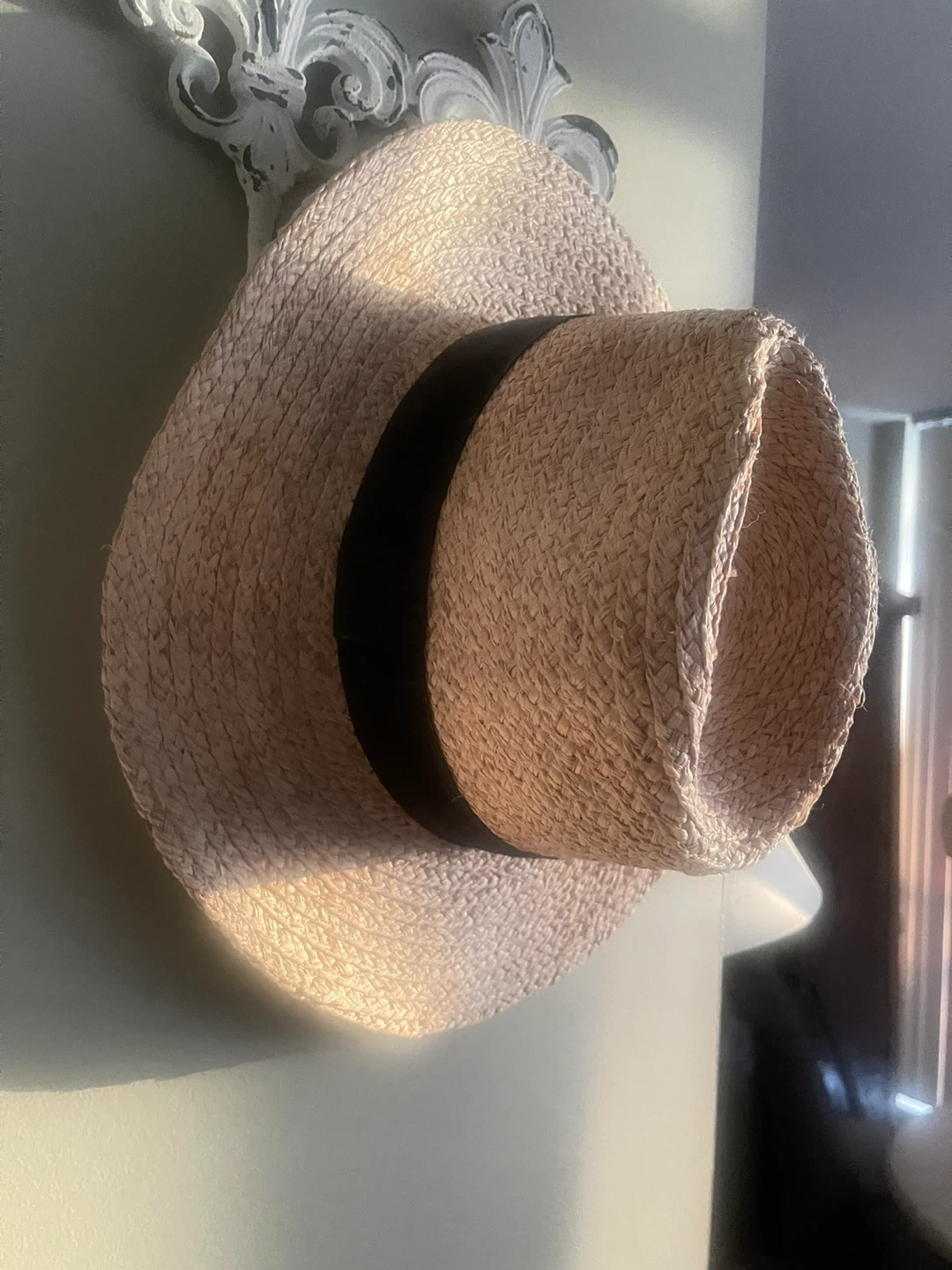 Straw Hat with Black Band Zara brand - photo 4