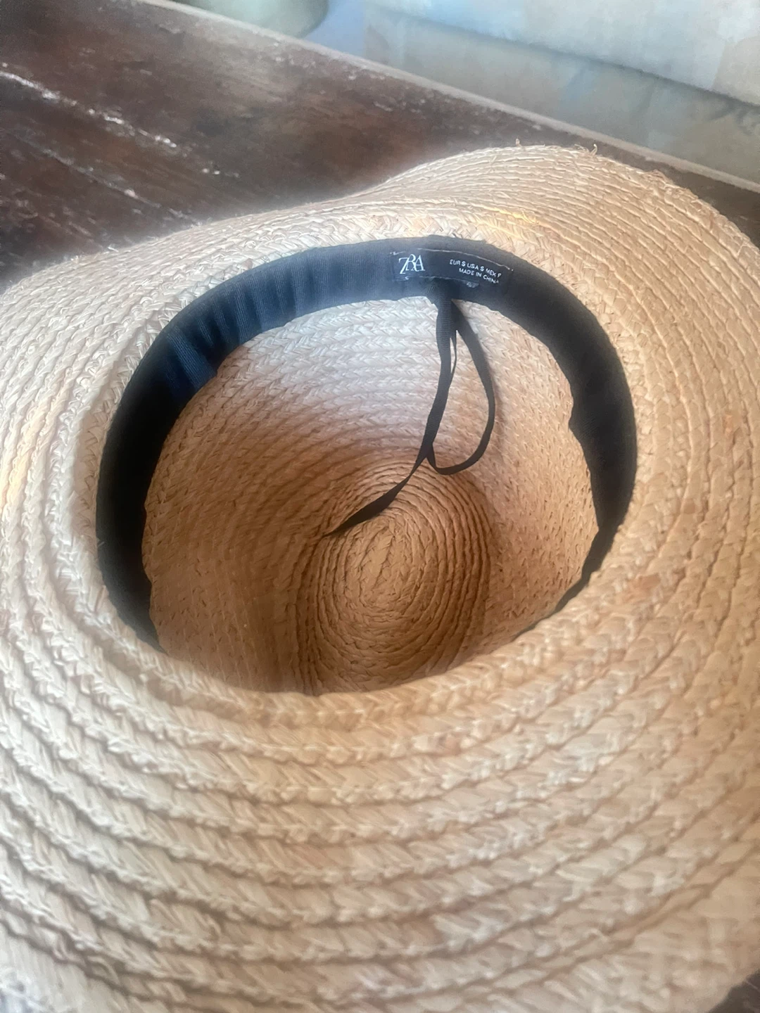 Straw Hat with Black Band Zara brand - photo 5