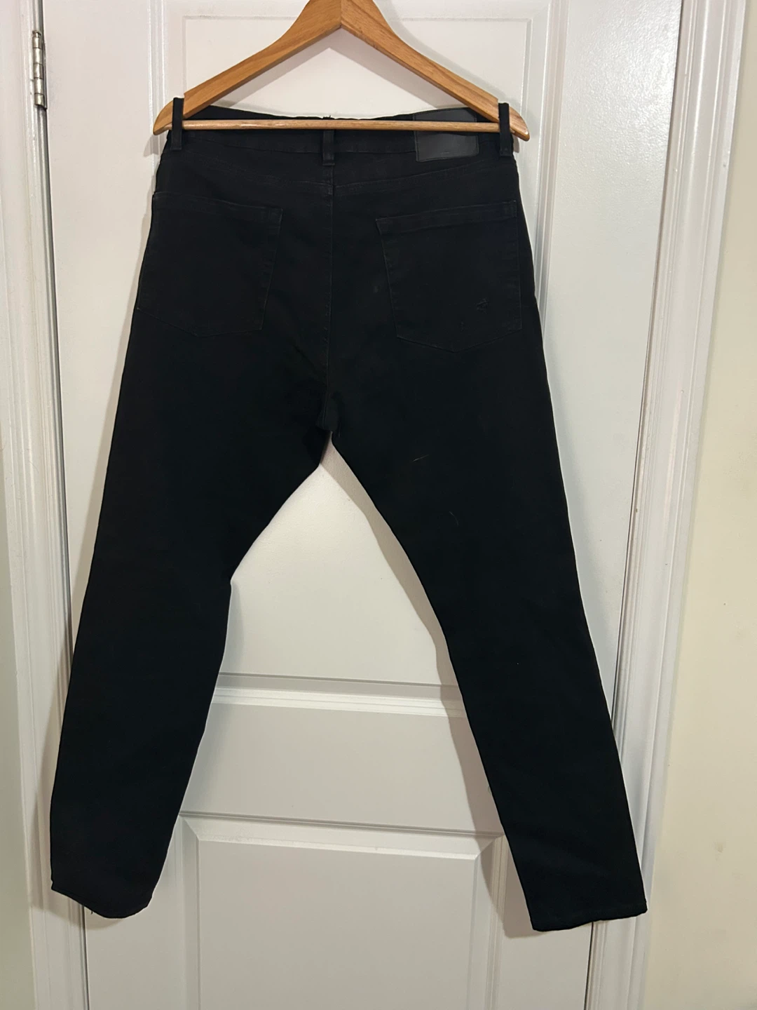 Black Distressed Slim Fit Jeans - photo 2