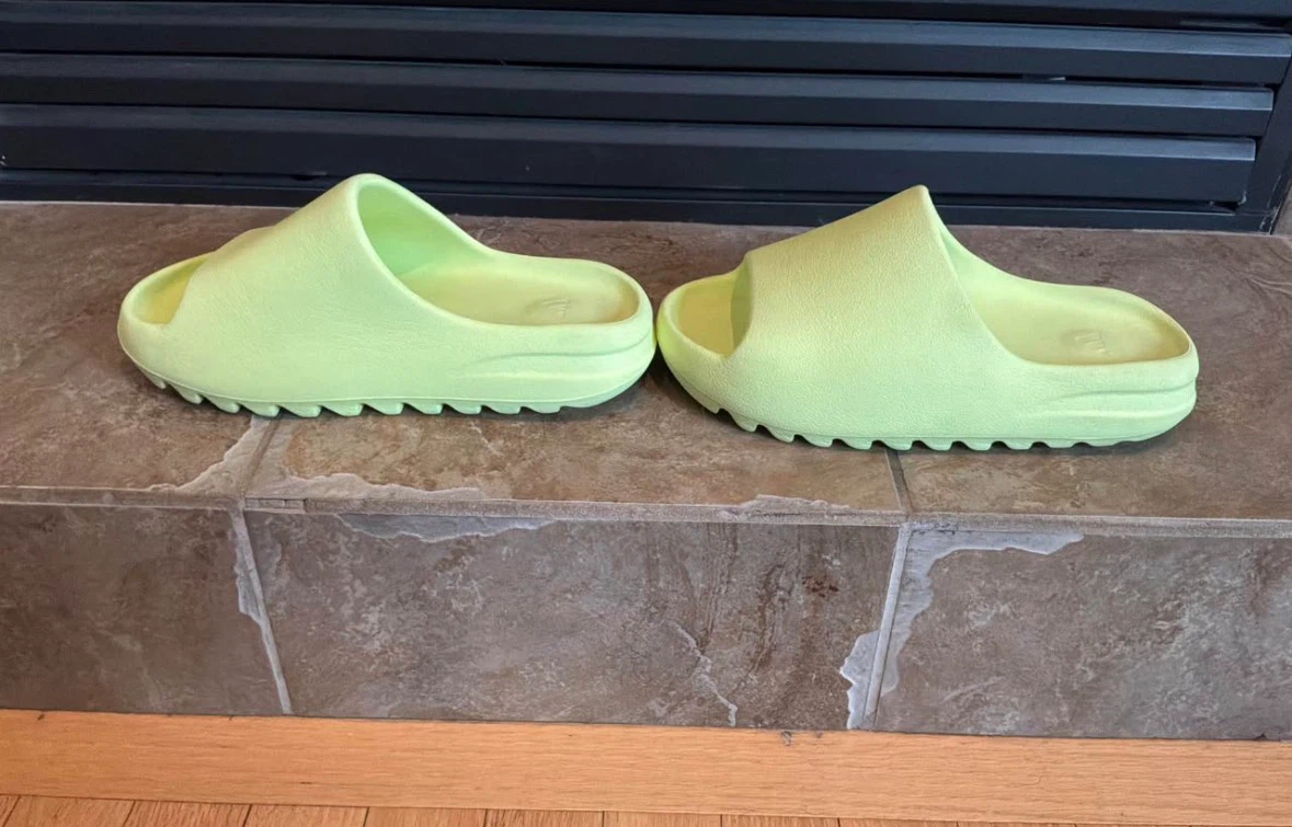 Adidas Yeezy Slides lime color