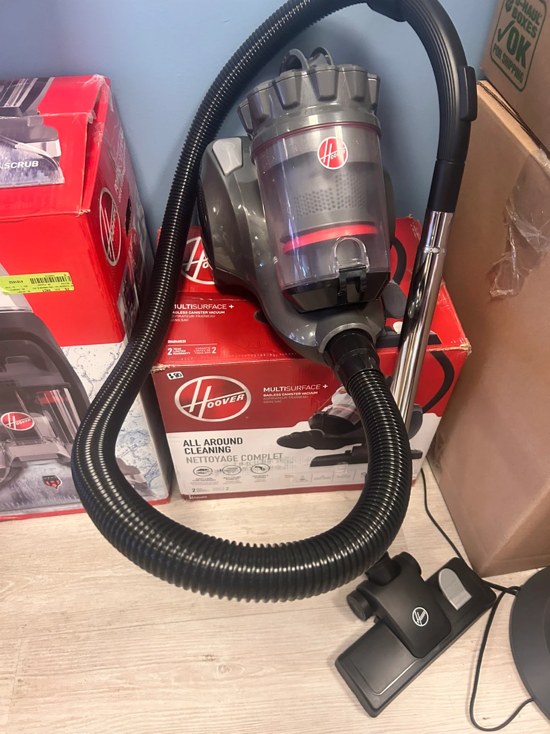 Hoover Multisurface Plus Bagless Canister Vacuum