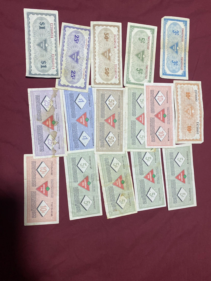 Vintage Canadian Tire Cash Bonus Bills - photo 2