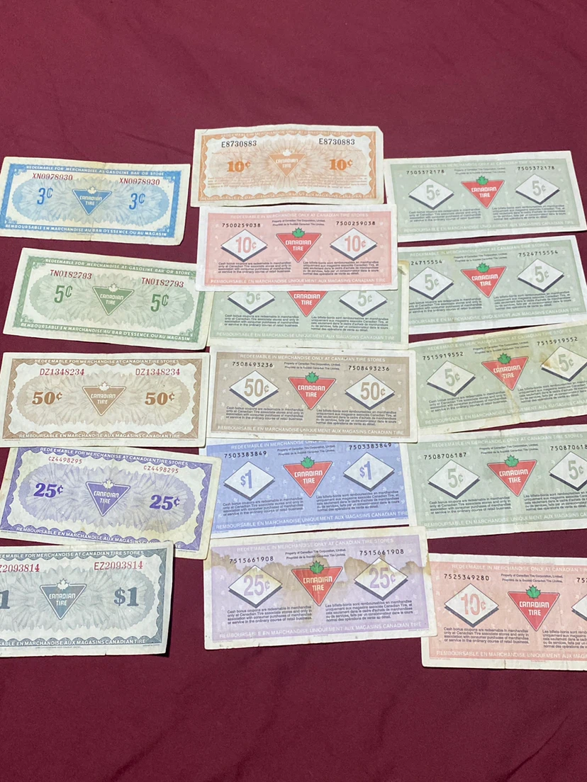 Vintage Canadian Tire Cash Bonus Bills - photo 3