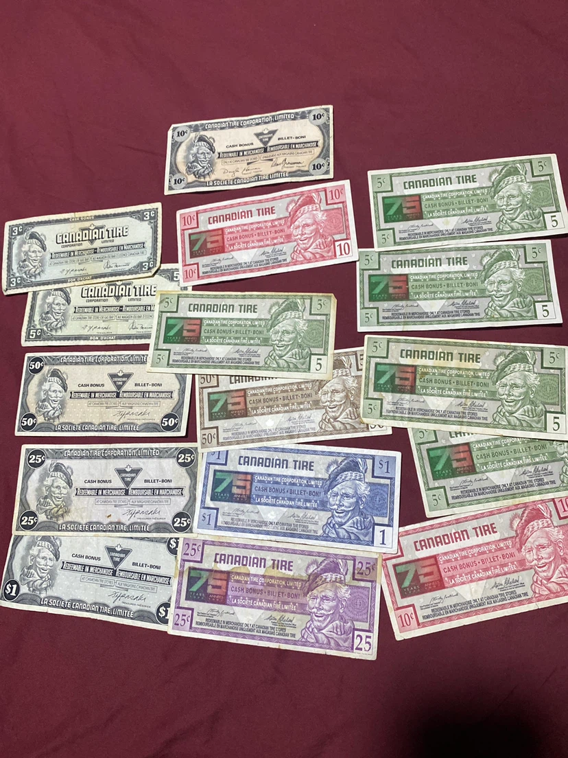 Vintage Canadian Tire Cash Bonus Bills - photo 4