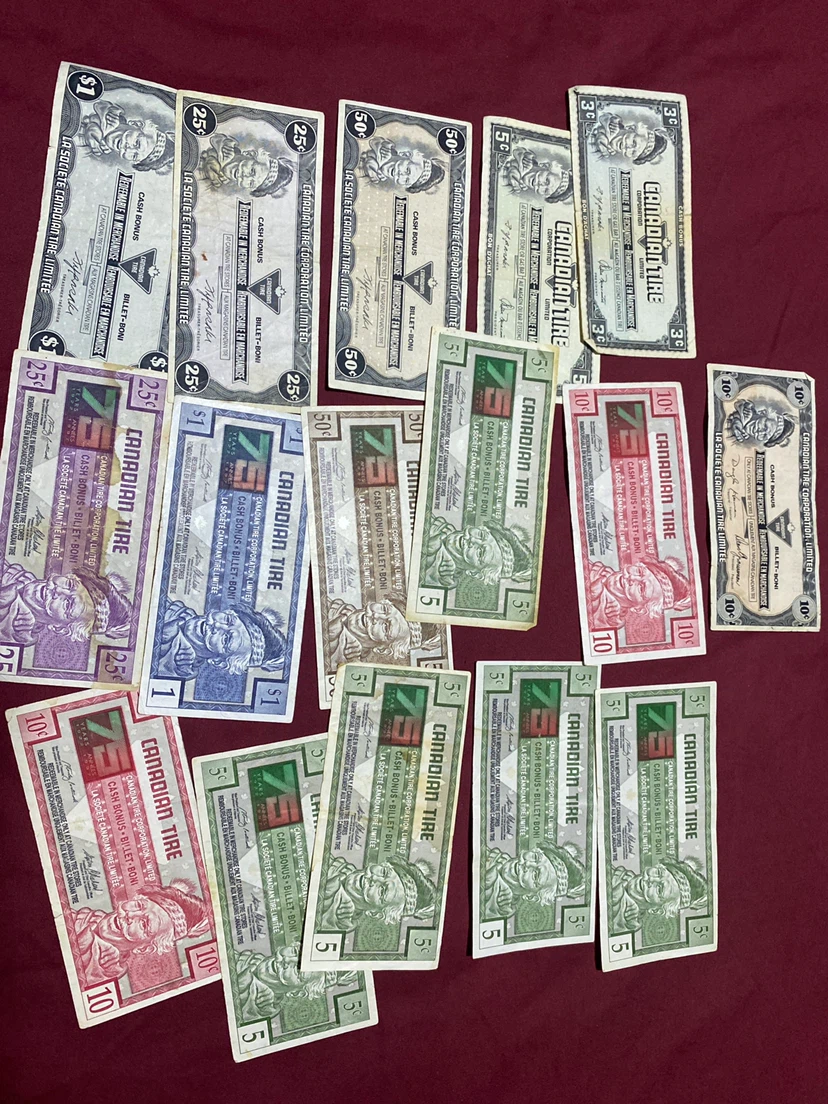 Vintage Canadian Tire Cash Bonus Bills - photo 5