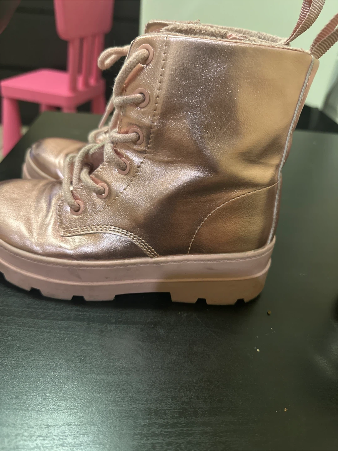 H&M Rose Gold Combat Boots - photo 2