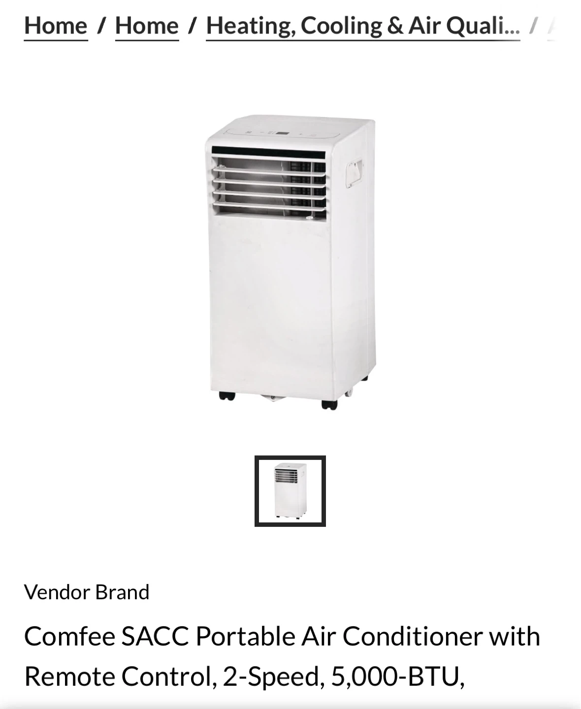 Comfee SACC Portable Air Conditioner