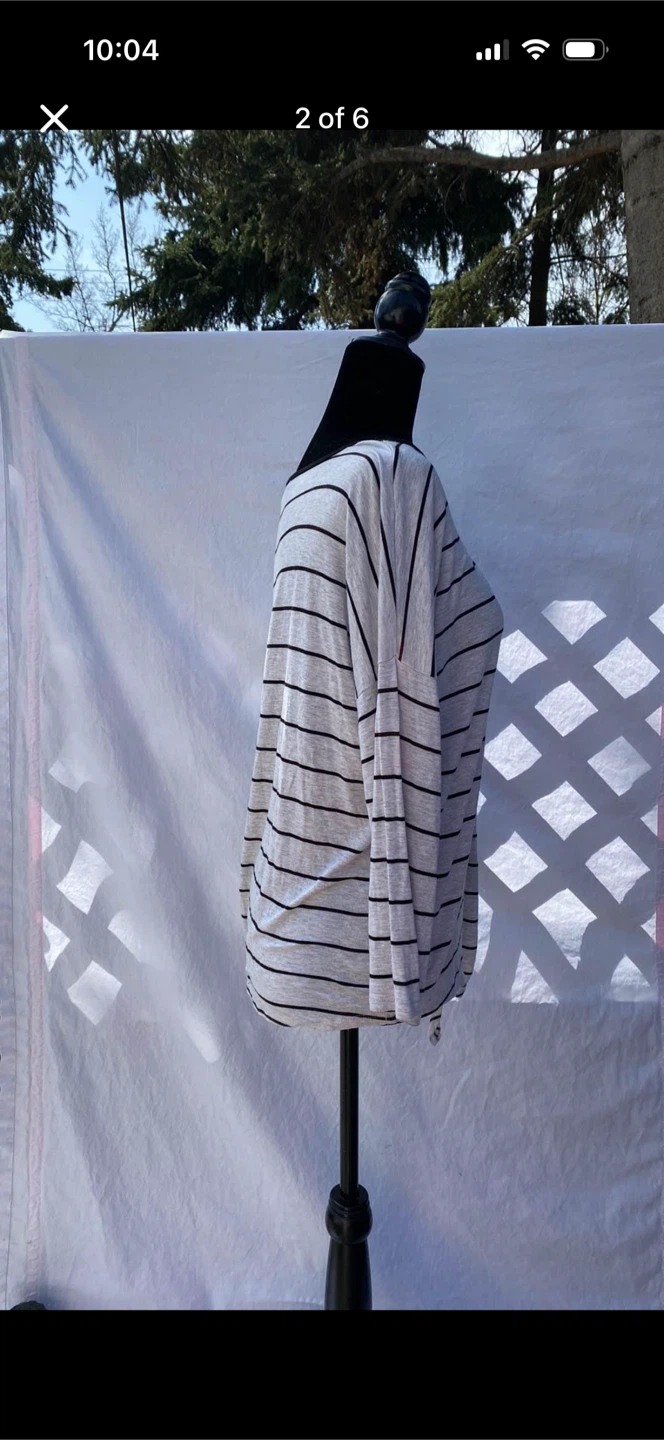 Cable And  Gauge Striped Shirt Top - photo 2