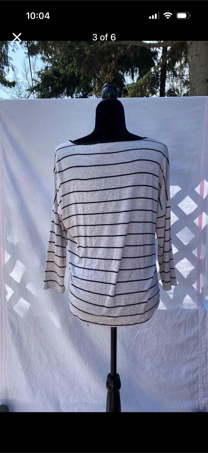 Cable And  Gauge Striped Shirt Top - photo 3