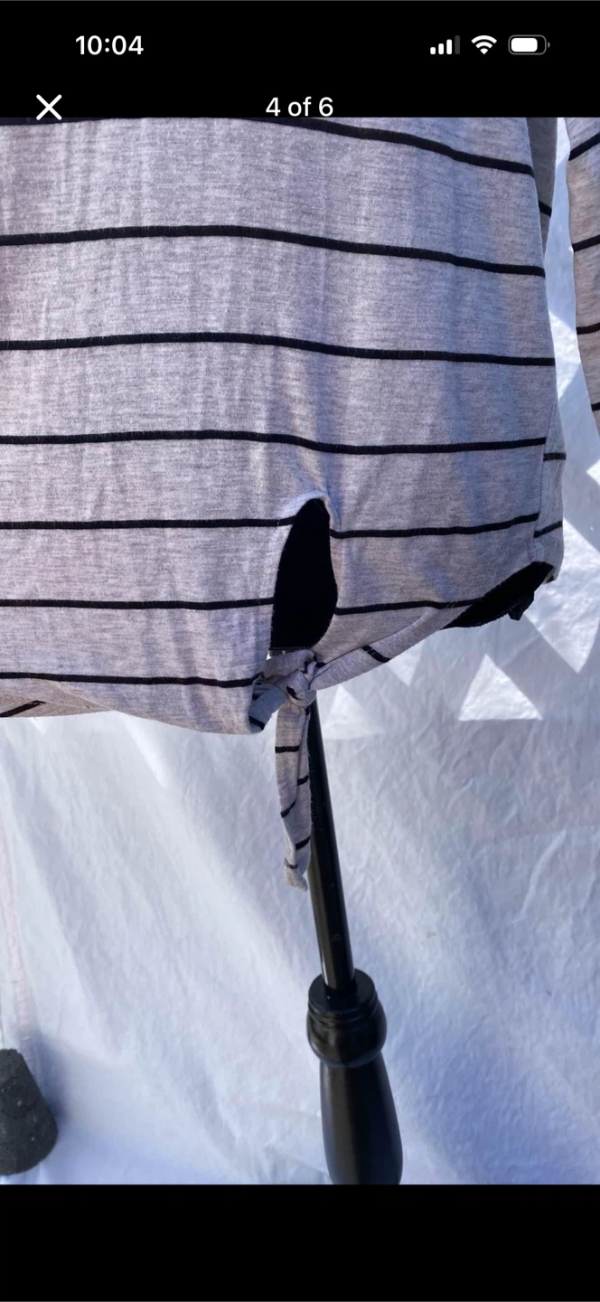 Cable And  Gauge Striped Shirt Top - photo 4