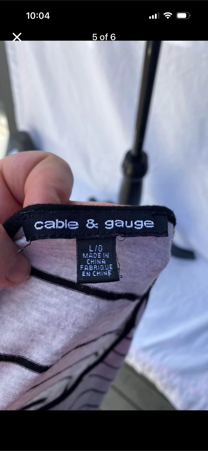 Cable And  Gauge Striped Shirt Top - photo 5