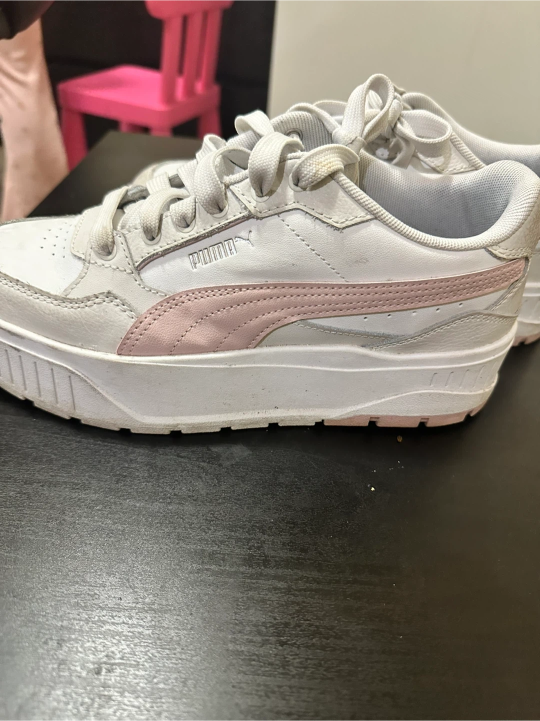 Puma White and Pink Sneakers - Women's Size 9