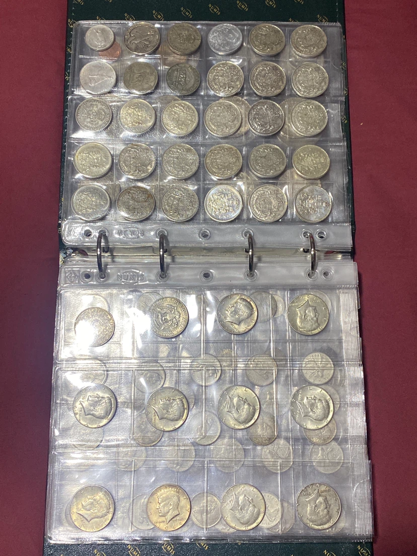 Vintage  rare silver Collection of assorted coins in binder - photo 3