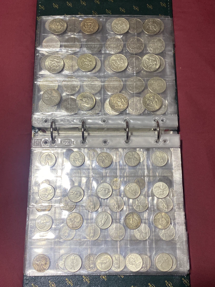 Vintage  rare silver Collection of assorted coins in binder - photo 4