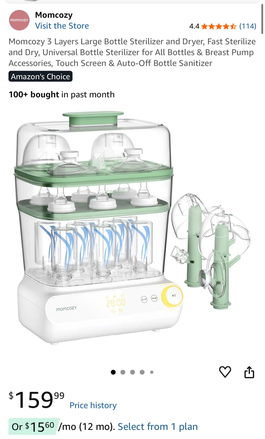 Momcozy Bottle Sterilizer and Dryer BS01 - photo 3