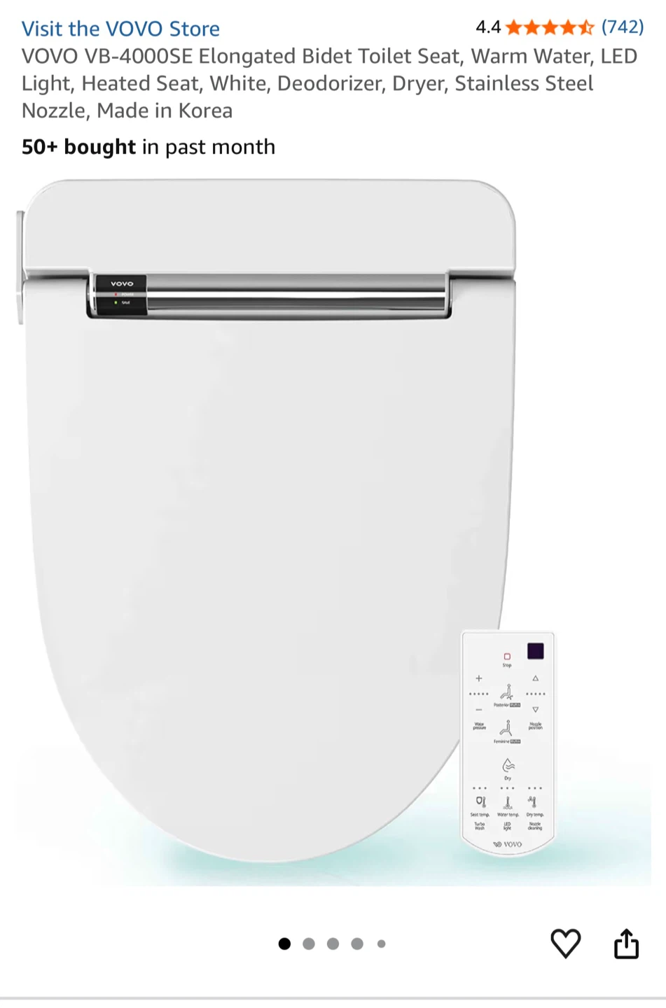 Vovo VB-4000SE Premium Bidet Seat