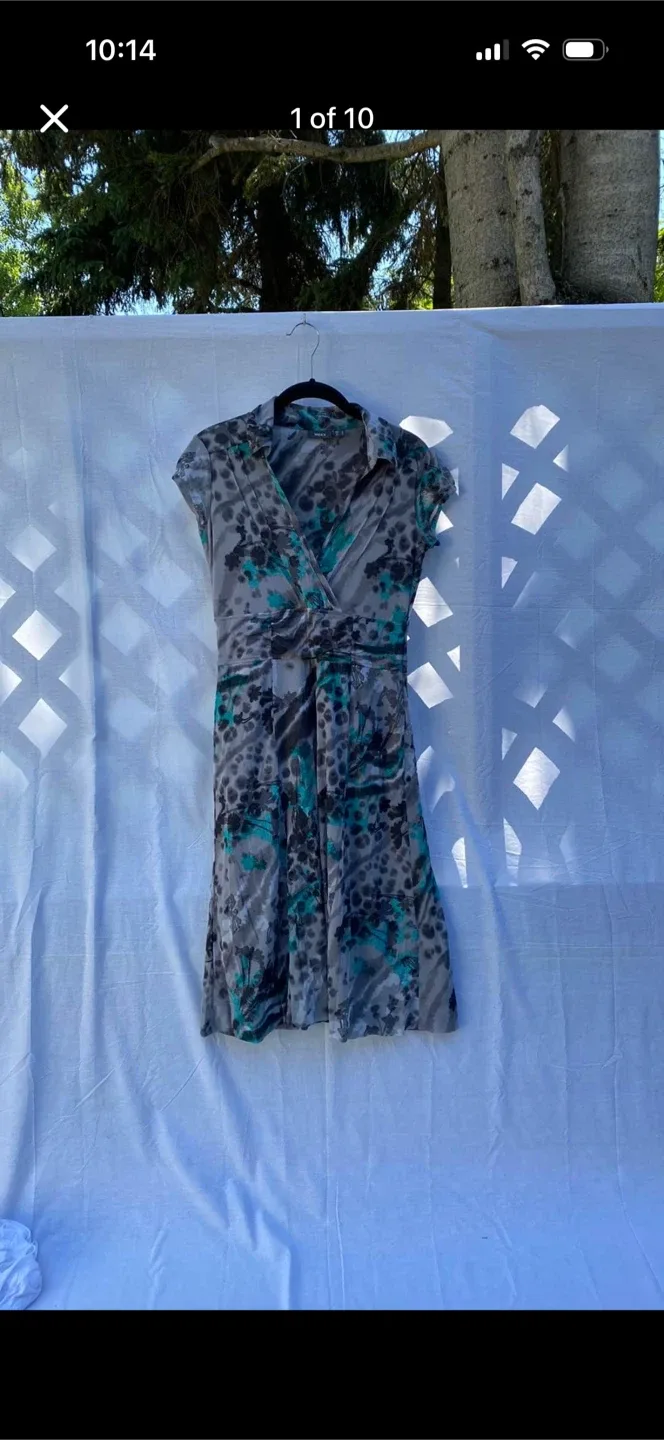 Mexx Floral Animal Print Dress With Collar