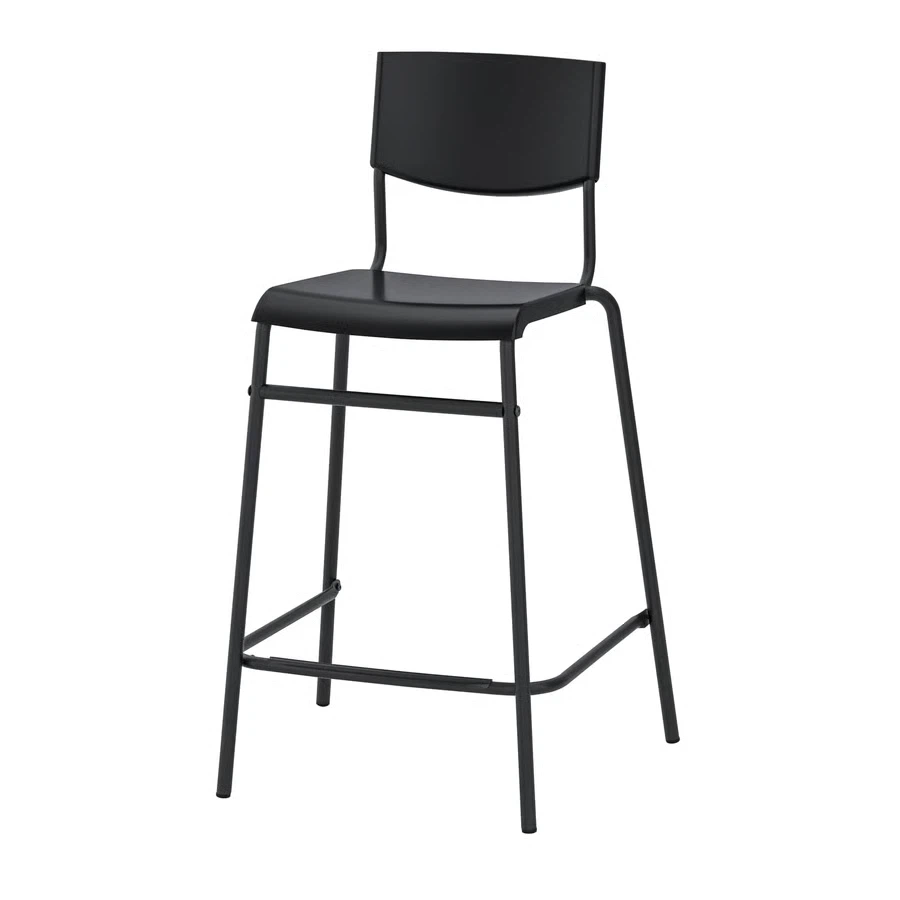 2 Black Bar Stool