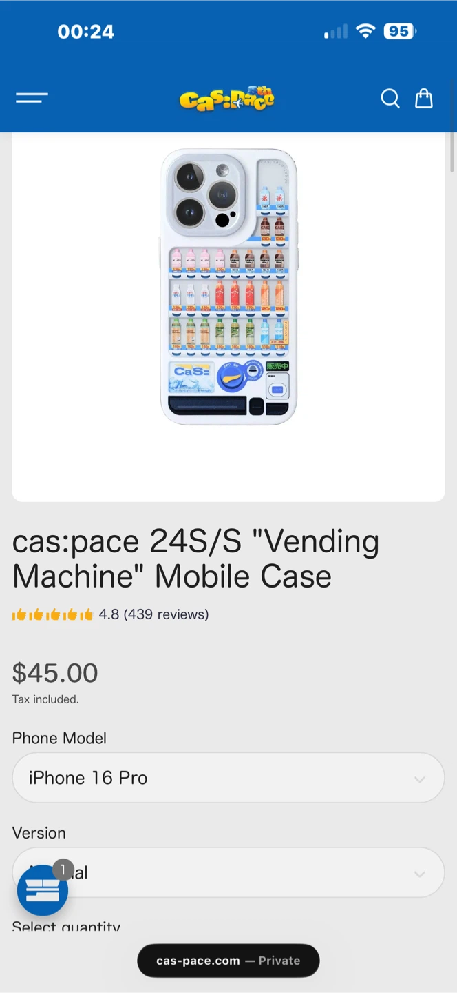 Cas:Pace “Vending Machine” Mobile Case for Iphone 16 Pro - photo 4