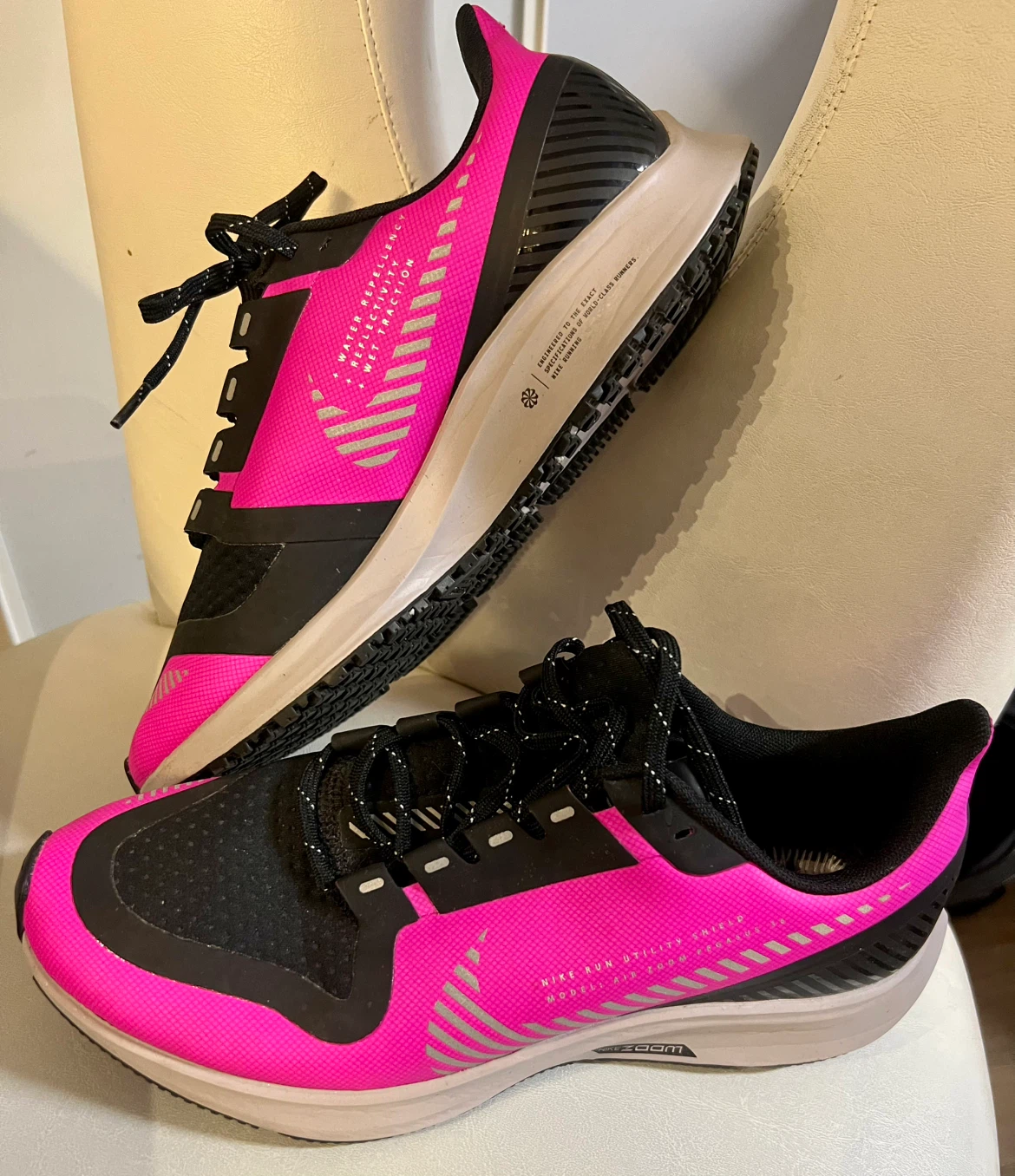 Nike Air Zoom Pegasus Shield Women's Running Shoes Pink Black