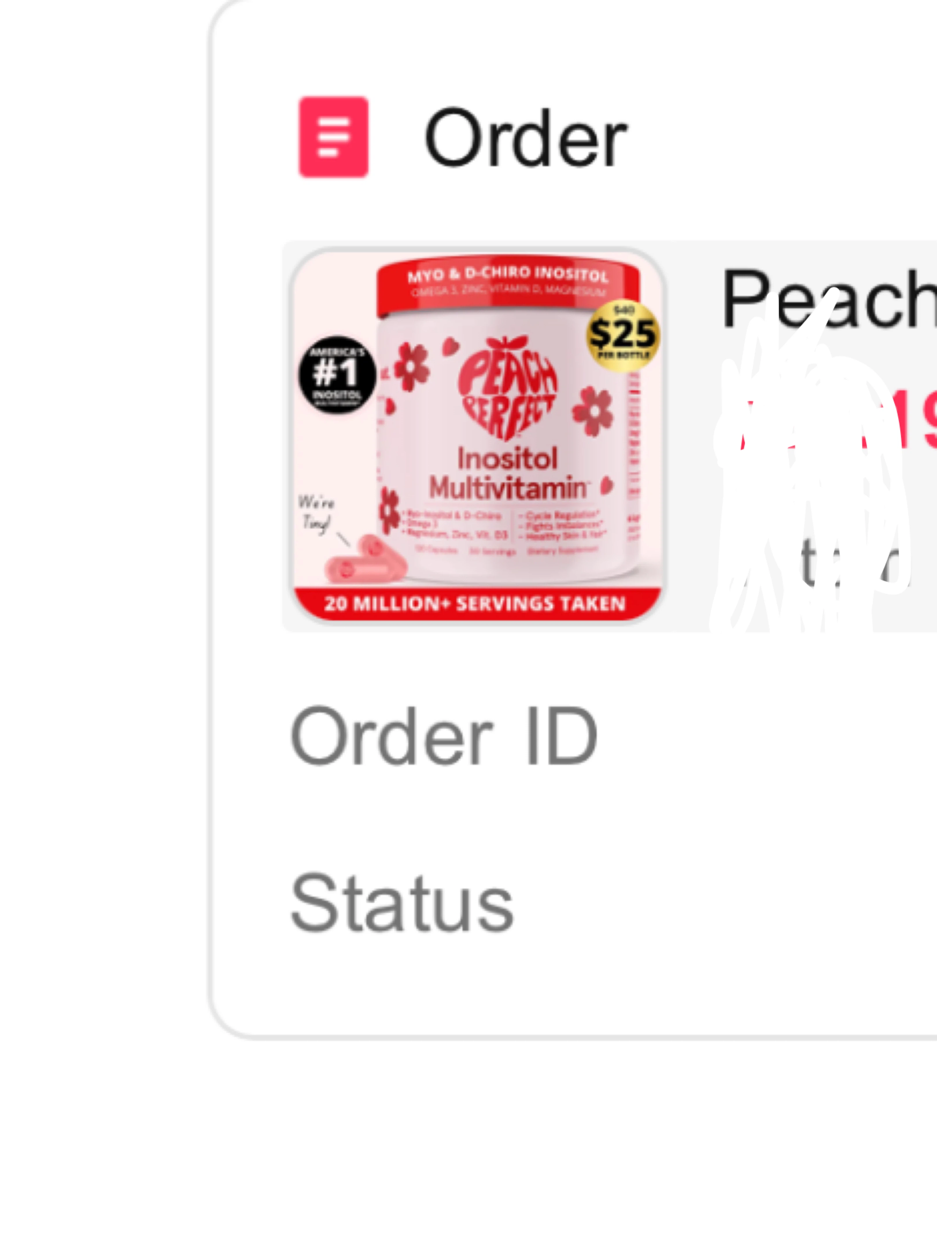 Peach Perfect Inositol Multivitamin