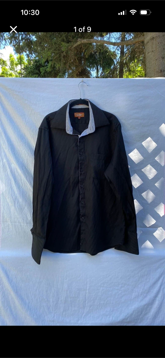 Vicci Uomo Black Dress Shirt