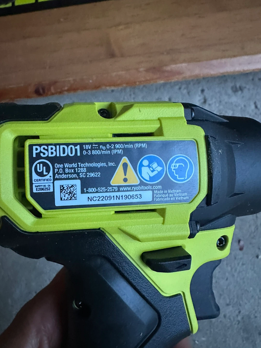 Ryobi ONE+ HP PSBID01 Impact Driver - photo 2
