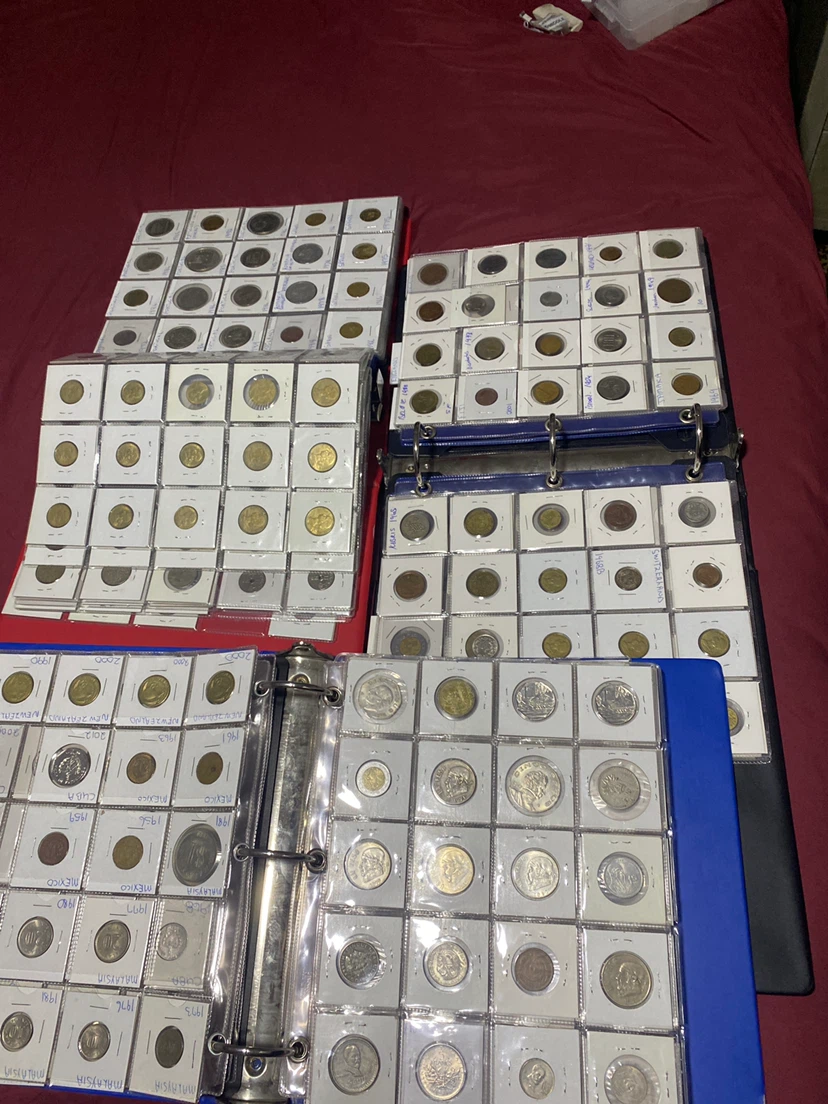 Vintage Collection of Foreign Coins in Binders - photo 3