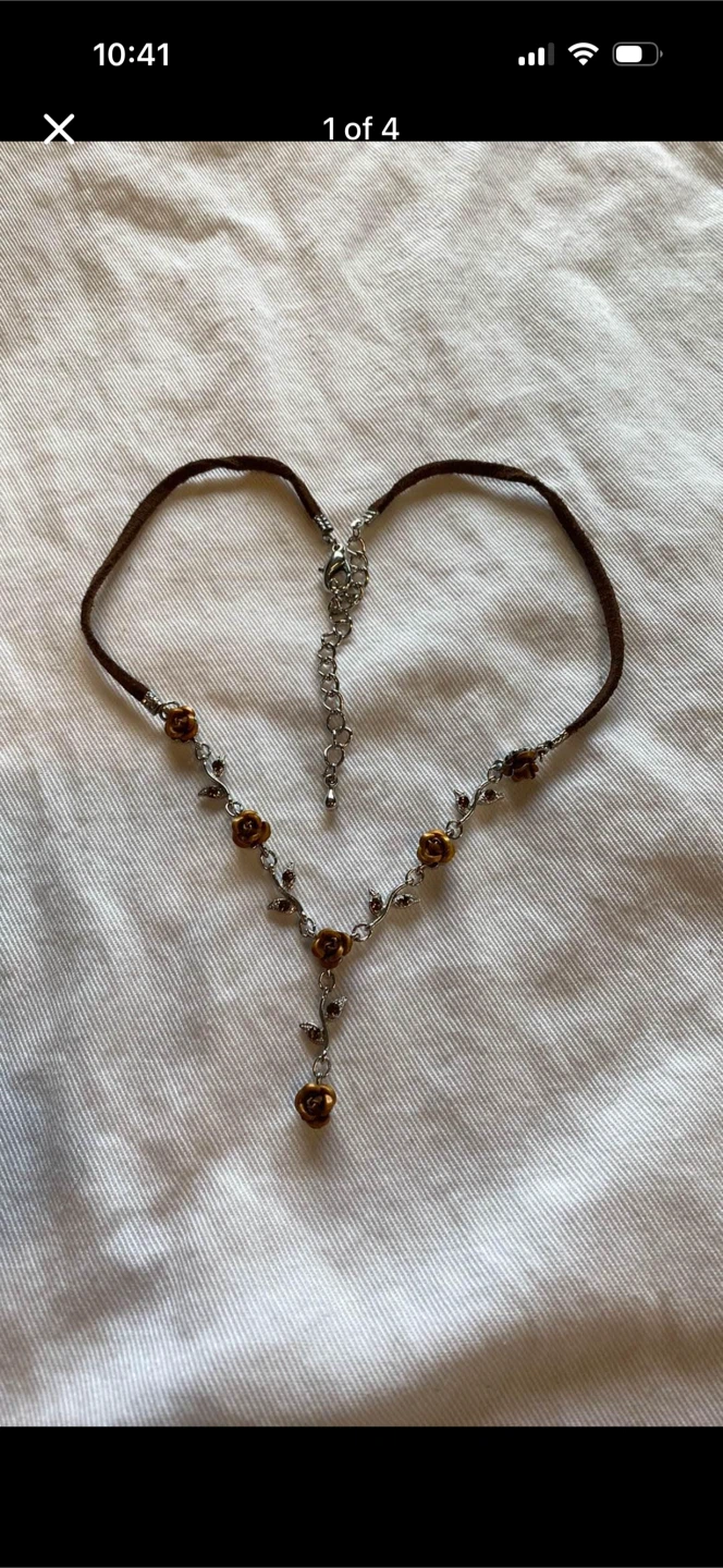 Topaz And Rose Necklace