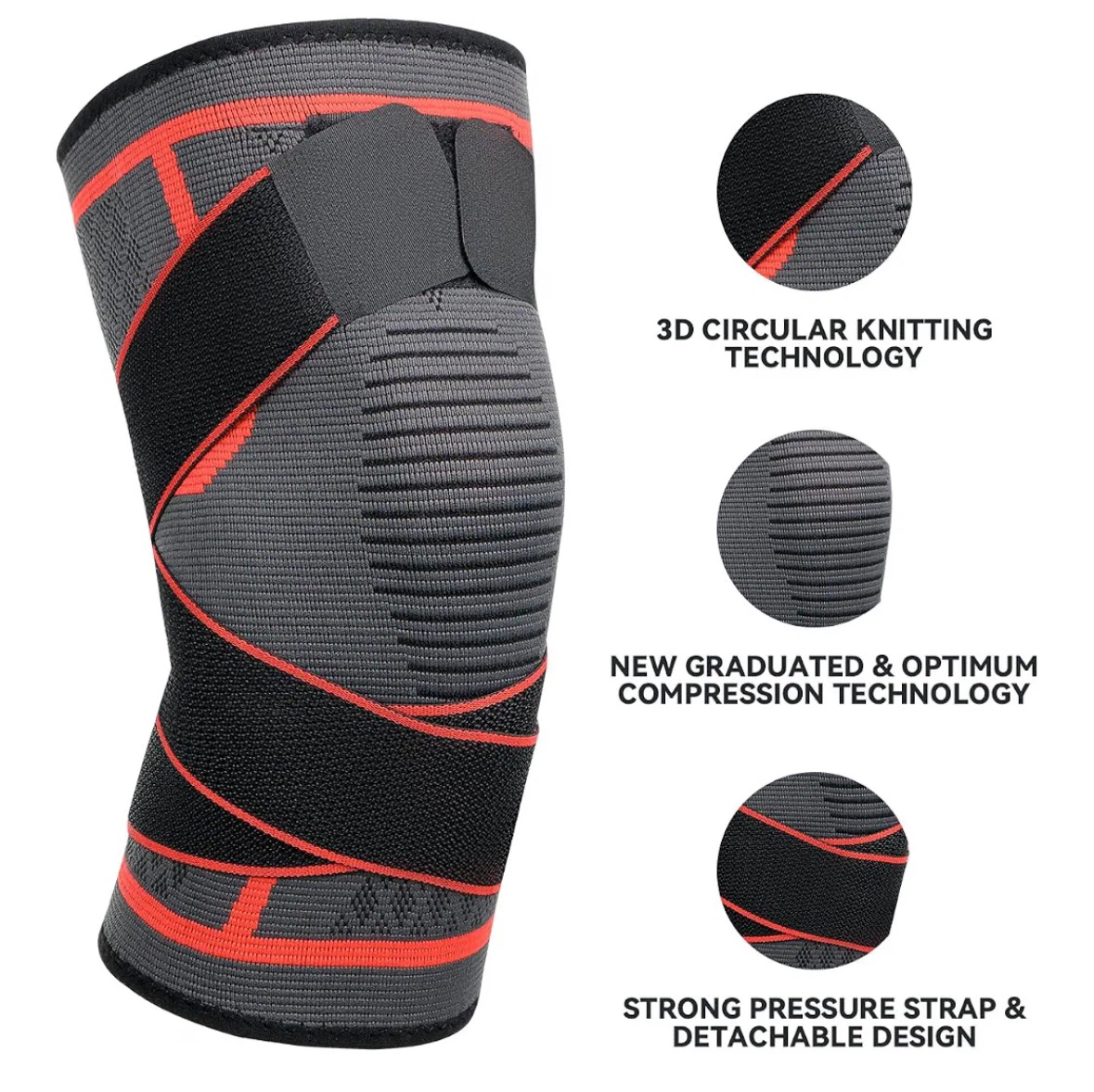 Knee Brace with Straps-XL
