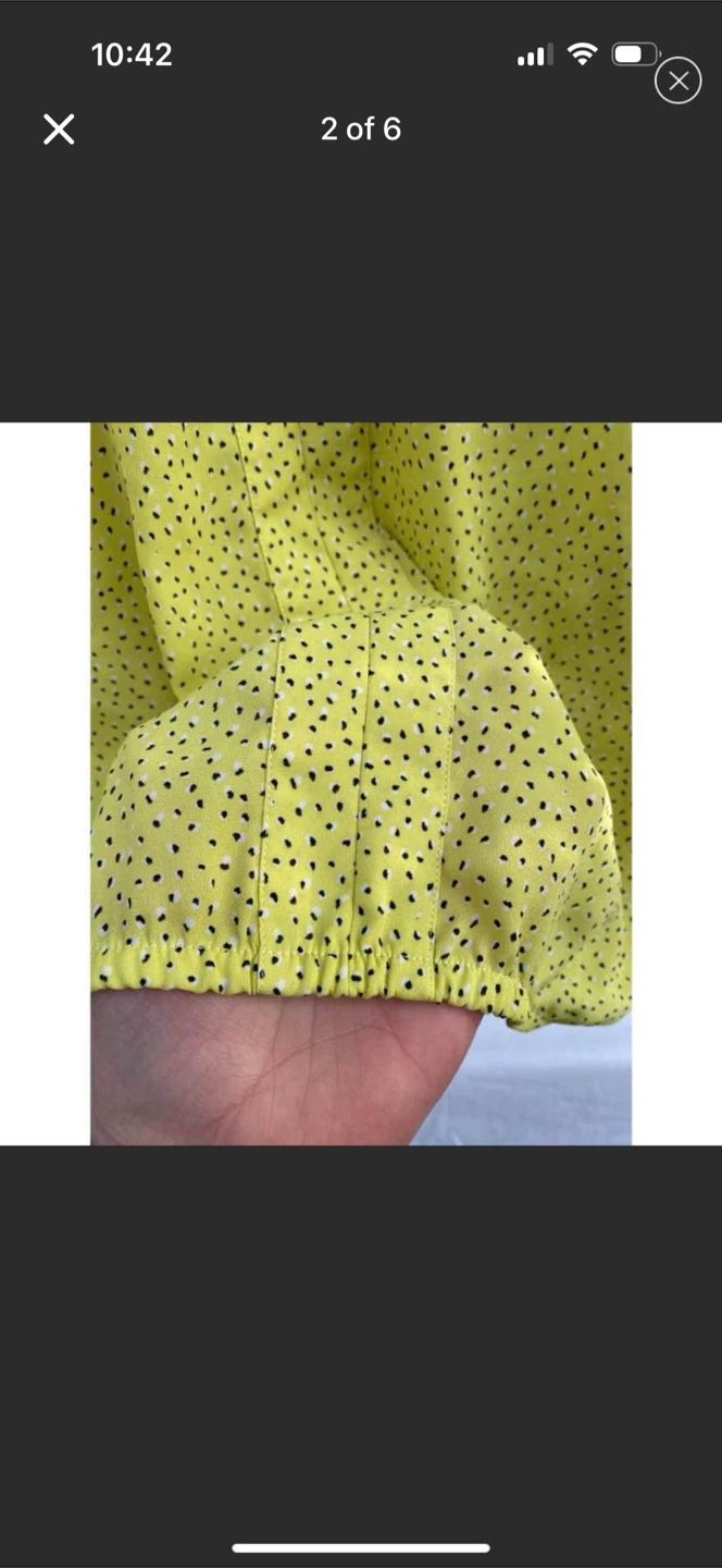Ann Taylor Loft Yellow Design Shirt Top - photo 2