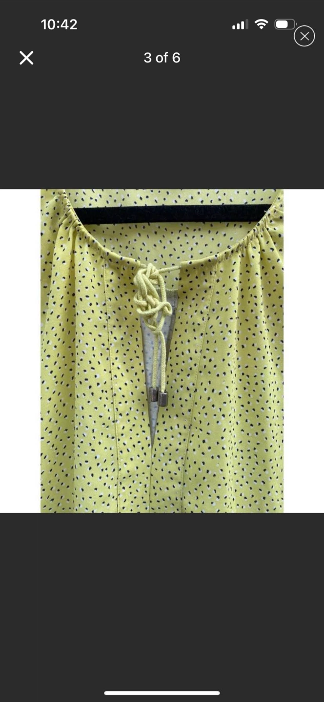 Ann Taylor Loft Yellow Design Shirt Top - photo 3