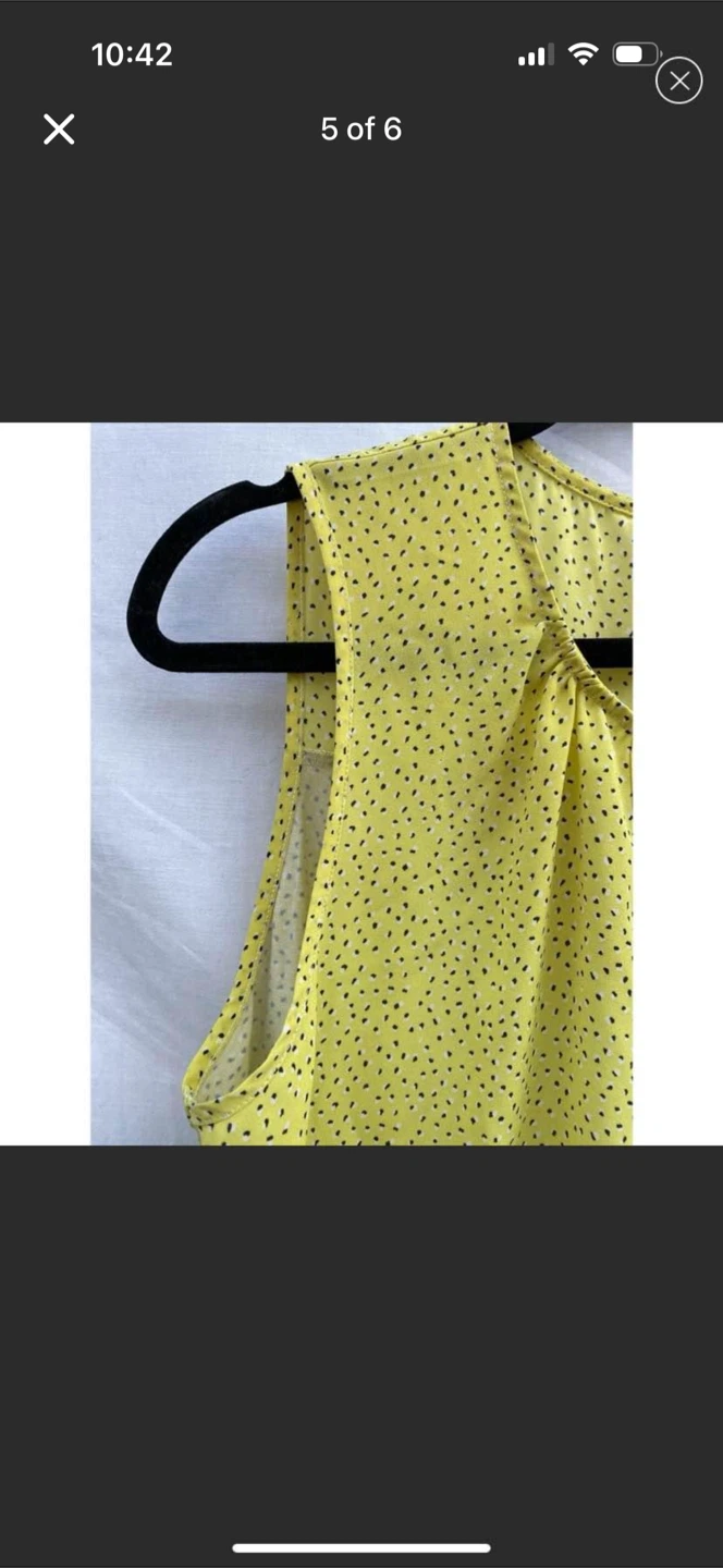 Ann Taylor Loft Yellow Design Shirt Top - photo 5