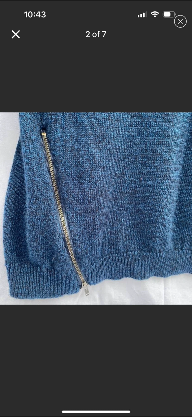 BP Blue Marled V Neck Knit Sweater Dress - photo 2