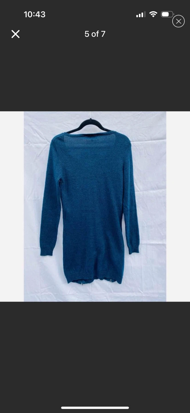 BP Blue Marled V Neck Knit Sweater Dress - photo 5