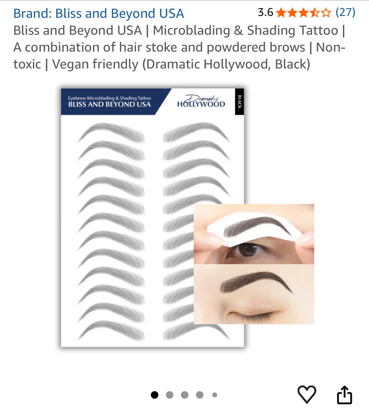 Eyebrow Tattoo Stickers (Dramatic)