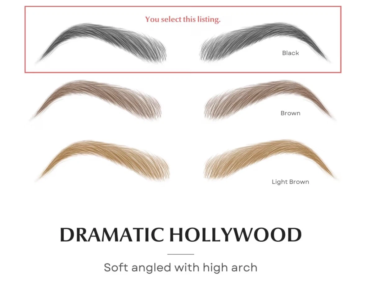 Eyebrow Tattoo Stickers (Dramatic) - photo 2