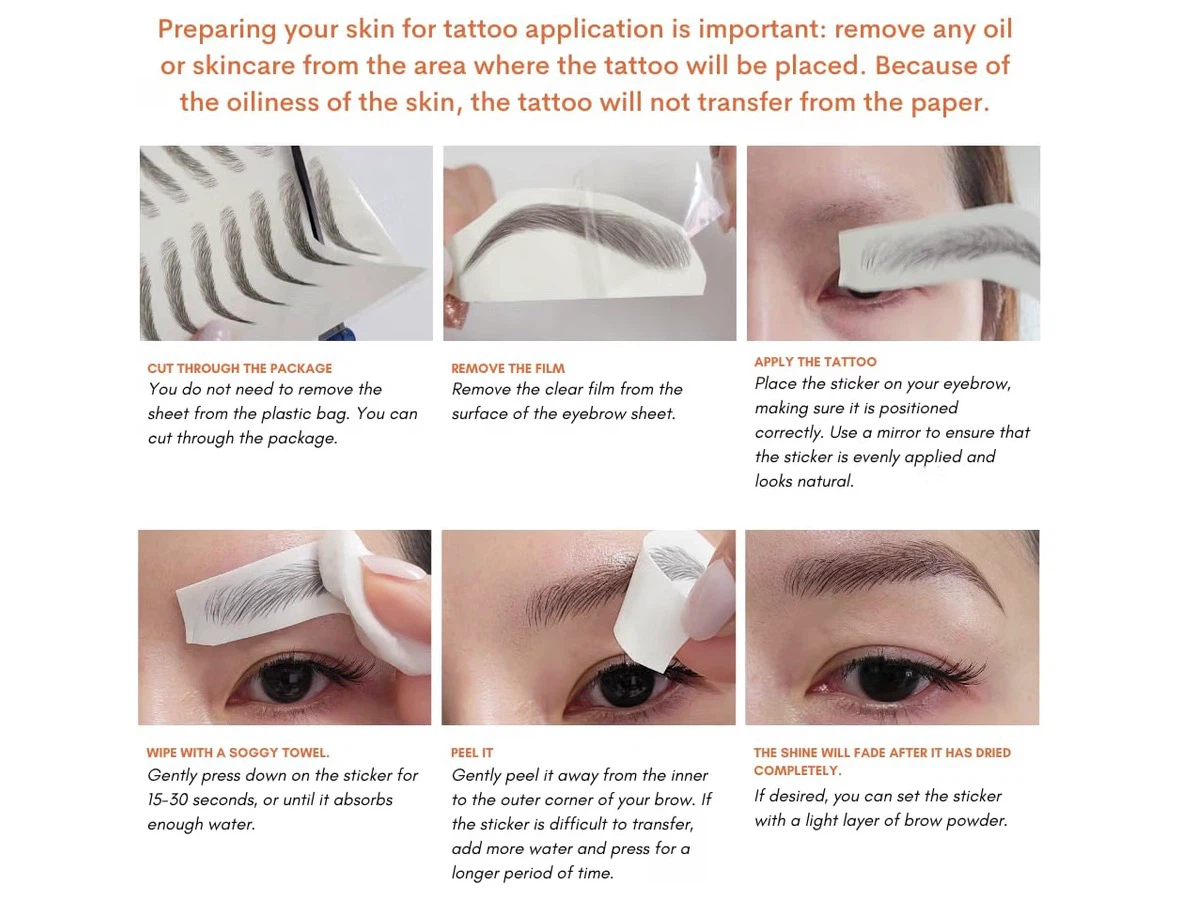Eyebrow Tattoo Stickers (Dramatic) - photo 4