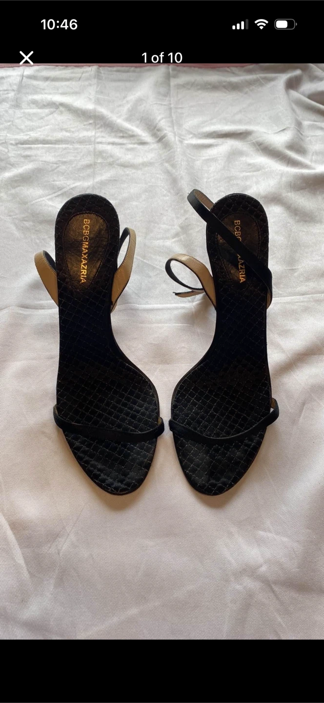 BCBG Max Azria Ankle Tie Wrap Heels