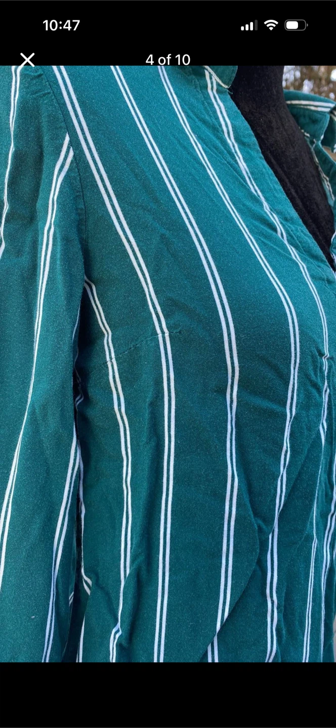 H&M Divided Striped V-neck Blouse Top - photo 4