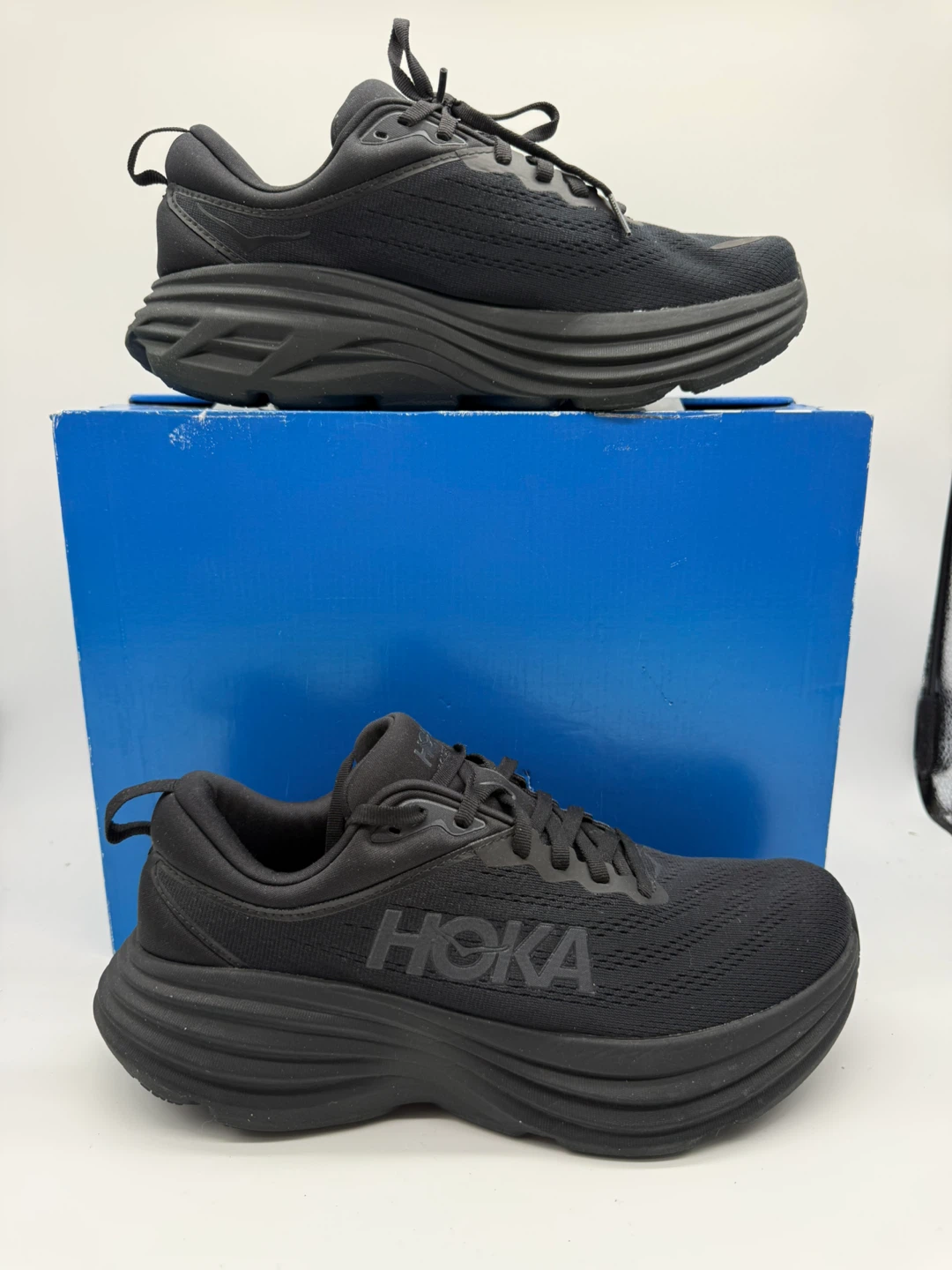 Hoka Bondi 8 2E Wide Triple Black Men’s Running Shoes Sz US 8,5 - photo 2
