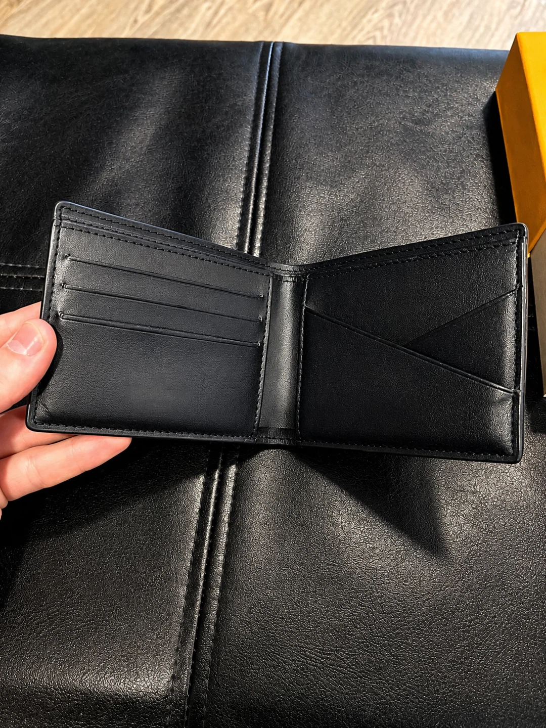 Black Checkerboard Bi-fold Wallet - photo 4