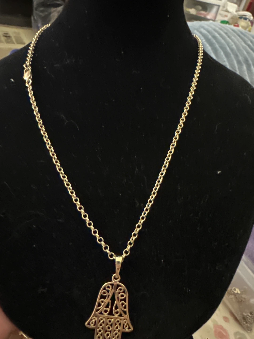 14kGold laminated Hamsa Hand Necklace