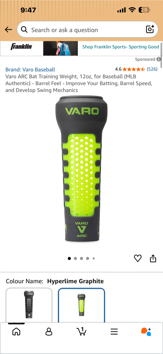Varo ARC 12oz Revolutionary Bat Weight - photo 5